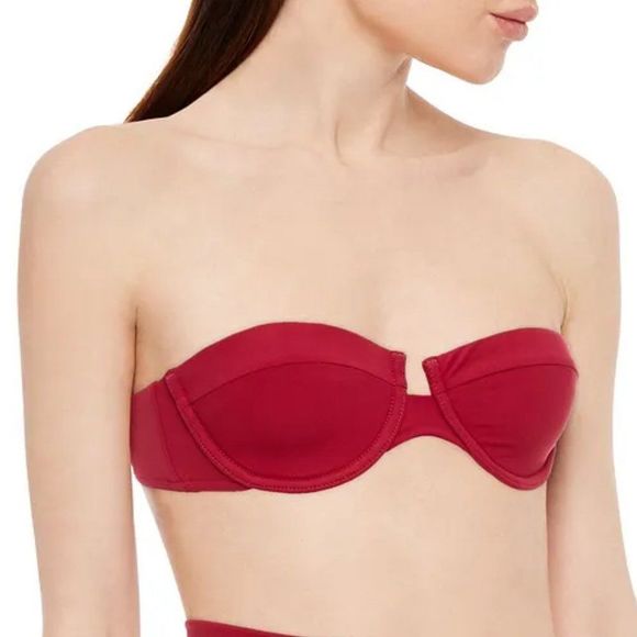 ZIMMERMANN Separates Sculpt Crimson/Cobalt Bikini NWOT - Picture 4 of 10